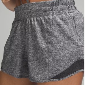 Hotty Hot Low-Rise Lined Short 4" Heather Gray Sz 0 Tall